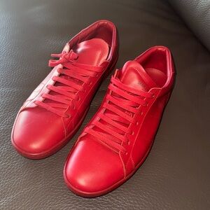 Saint Laurent Paris Low Top Sneakers Red Size 42.5